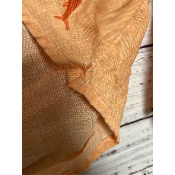 Tommy Bahama Shirt Mens Medium Relax Fit Orange Long Sleeve Button Up 100% Linen - Picture 11 of 14